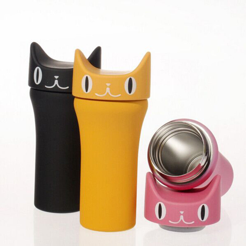 Wide Awake Cat Thermos Travel Mug