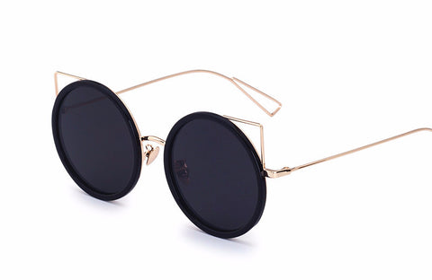Round Cat Ear Sunglasses