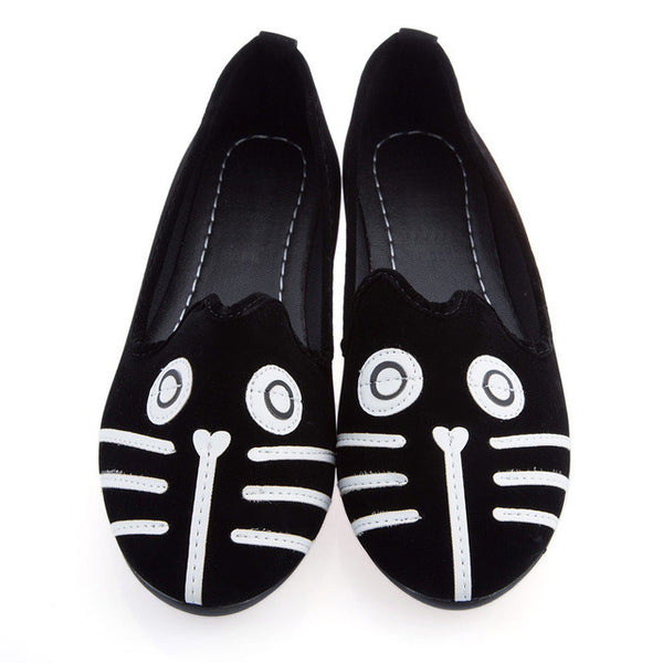 Cat and Dog Suede Flats