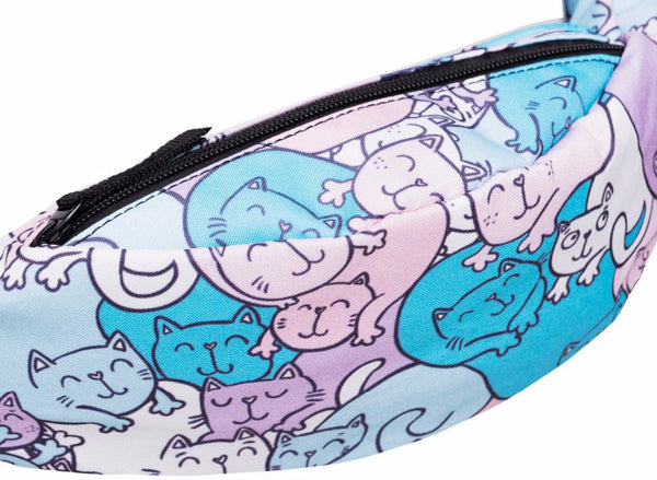 Bright Cat Print Fanny Pack