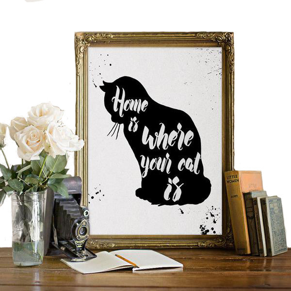 Home Is Where Your Cat Is Print