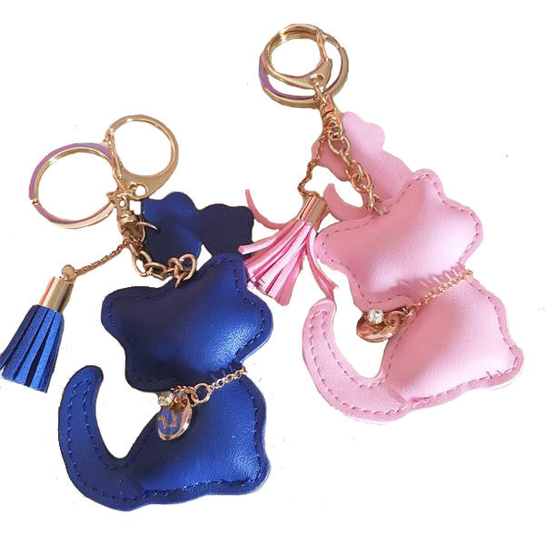 Tassel Cat Bag Charm Keychain