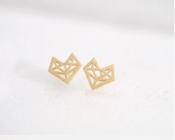 Geometric Cat Earrings