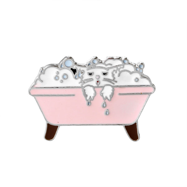 Cats Hate Baths Enamel Pin
