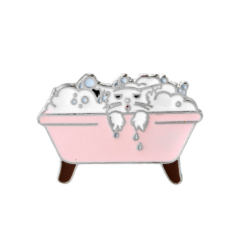 Cats Hate Baths Enamel Pin
