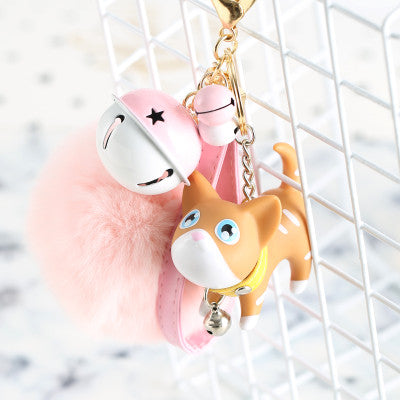 Cat Bell Pom Pom Bag Charm