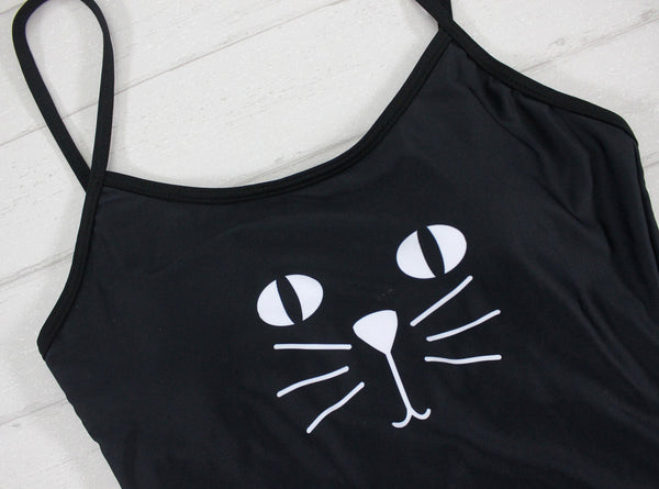 Black Cat One Piece Swimsuit