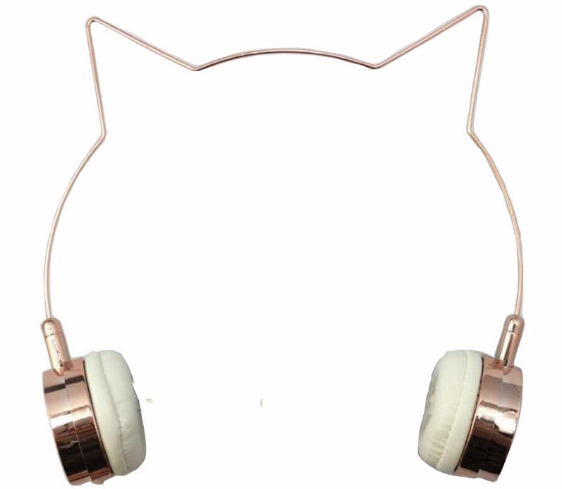 Rose Gold Cat Ear Headphones