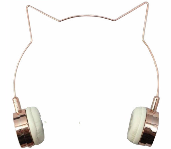 Rose Gold Cat Ear Headphones