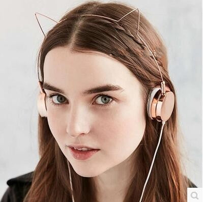 Rose Gold Cat Ear Headphones