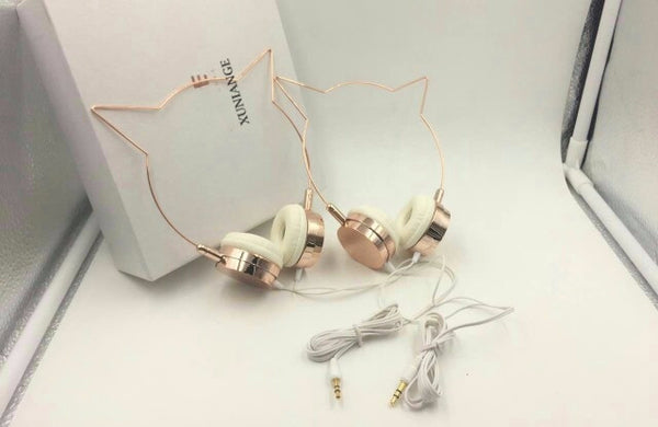 Rose Gold Cat Ear Headphones