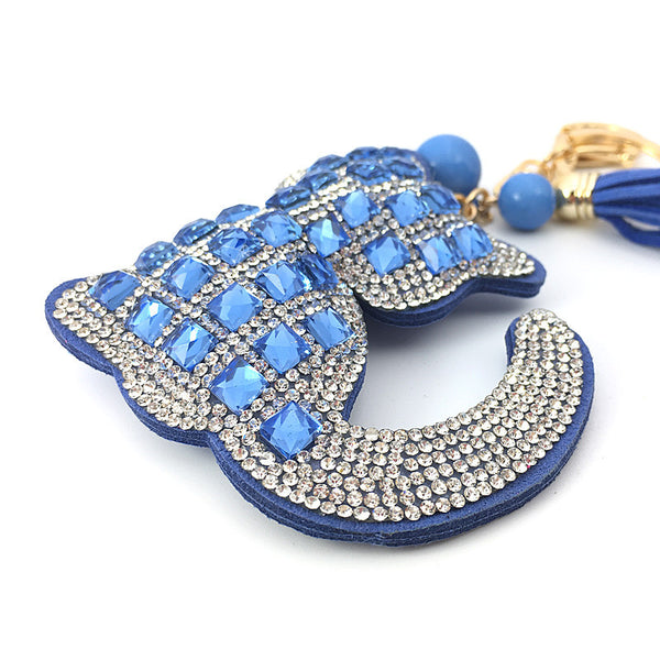 Crystal Cat Bag Charm Keychain