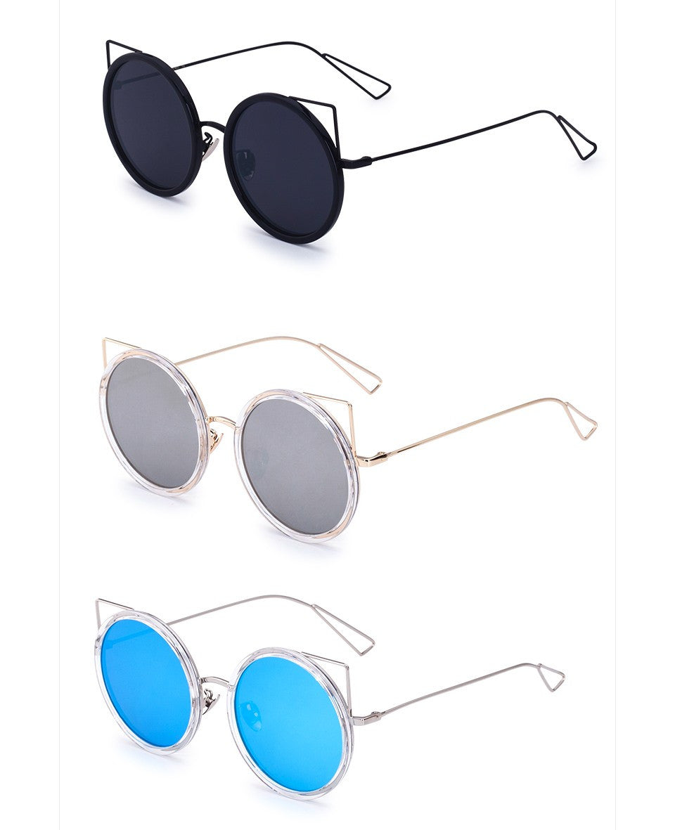 Round Cat Ear Sunglasses