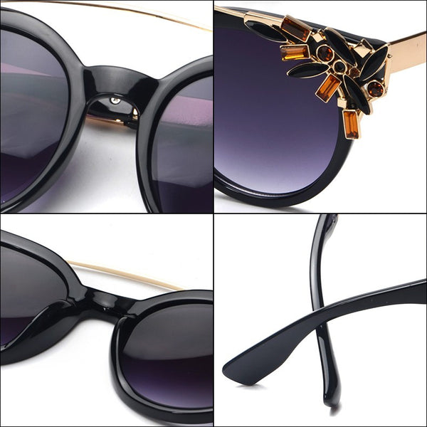 Crystal Cat Eye Sunglasses