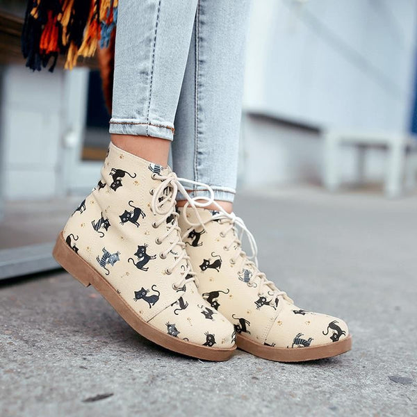 Cat Print Boots