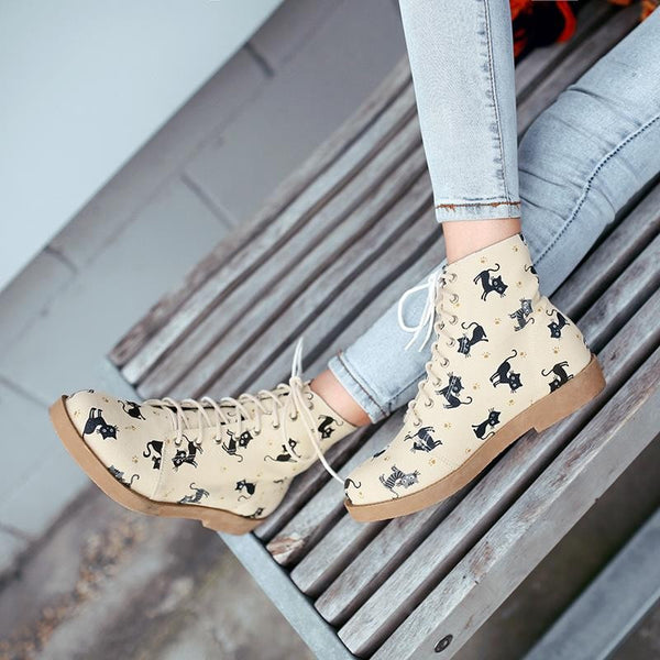 Cat Print Boots