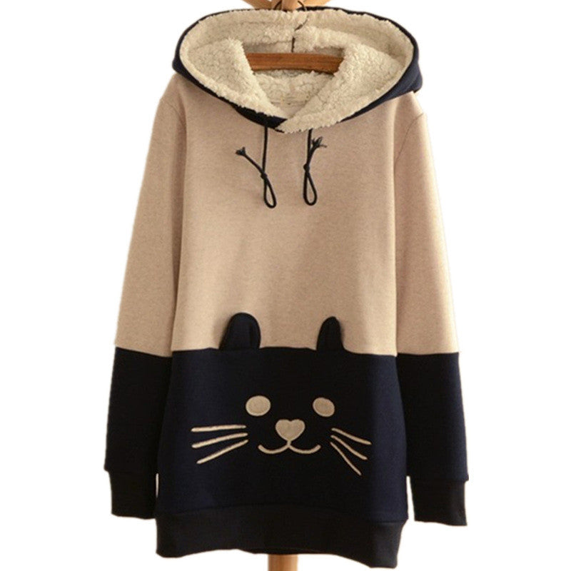 Oversized Cat Hoodie Sweatshirt