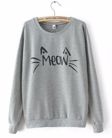 Grey Meow Sweatshirt