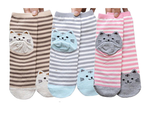 Striped Cat Socks