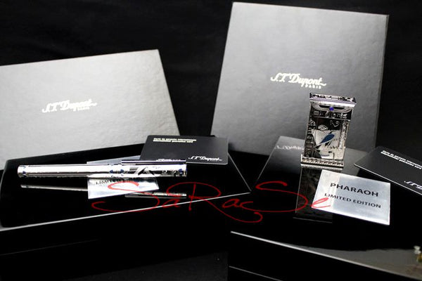 Füllertinte S.T. Dupont Set Feuerzeug, Rollerball Pharaoh - Tintenfass Art.-Nr. TEBF2014ZW