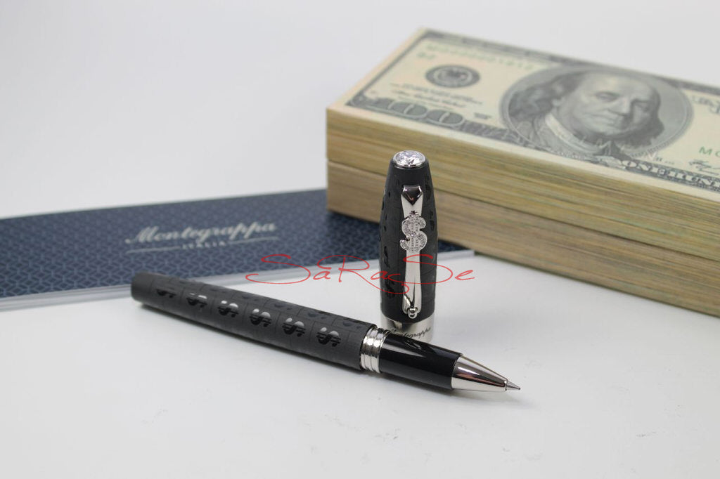 Rollerball Montegrappa CASH Palladium Lack schwarz Art.-Nr. ISADCRPC
