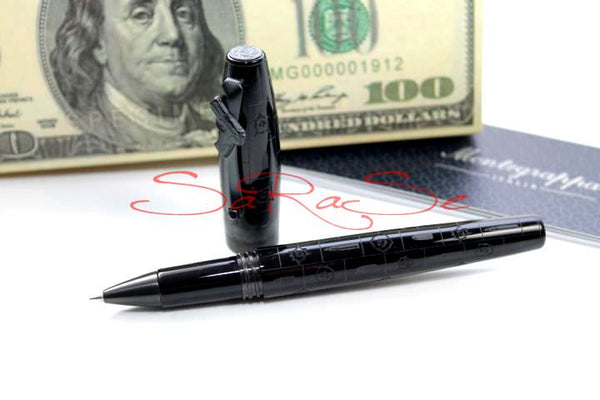 Rollerball Montegrappa Bang Bang Edelstahl Rhutenium schwarz Art.-Nr. ISFOERLC