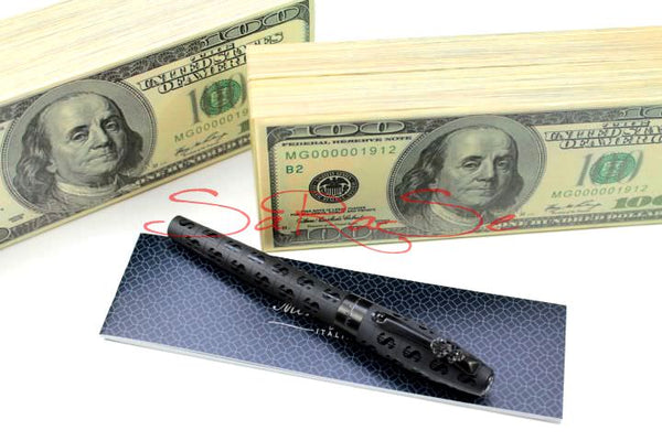 Füllertinte Montegrappa CASH Edelstahl Rhutenium schwarz - Tintenroller Art.-Nr. ISADCRLC