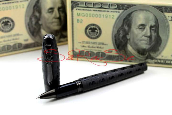 Füllertinte Montegrappa CASH Edelstahl Rhutenium schwarz - Tintenroller Art.-Nr. ISADCRLC