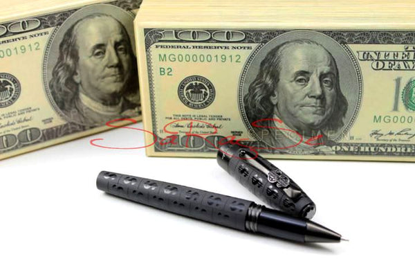 Füllertinte Montegrappa CASH Edelstahl Rhutenium schwarz - Tintenroller Art.-Nr. ISADCRLC