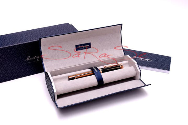 Füllertinte Montegrappa Ducale Edelharz braun Rose-Gold - Tintenroller Art.-Nr. ISDURRRW