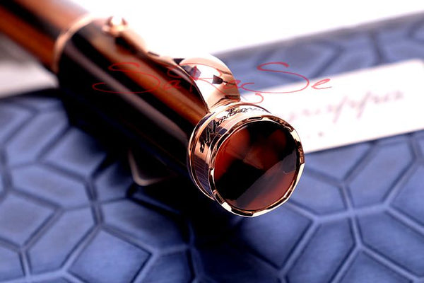 Füllertinte Montegrappa Ducale Edelharz braun Rose-Gold - Tintenroller Art.-Nr. ISDURRRW