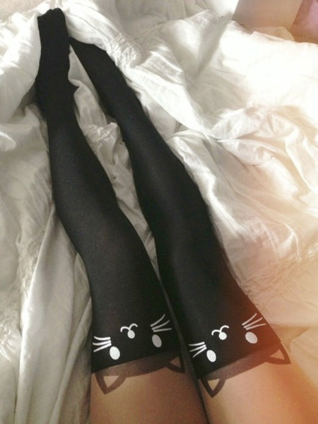 Cat Knee Tights